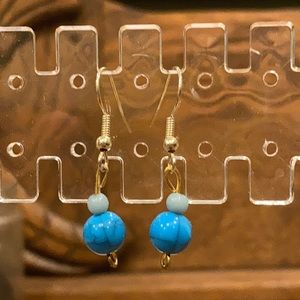 Cute Homemade Blue earrings